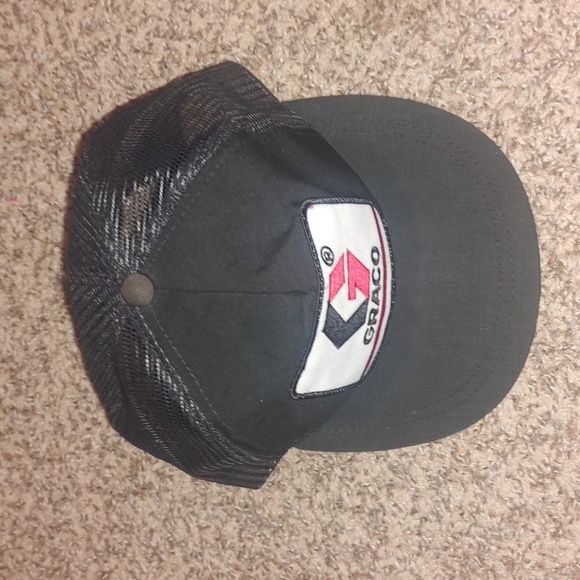 VINTAGE Graco Inc. Patch Navy Blue Mesh Snapback Hat Adjustable Trucker Cap - Picture 3 of 6